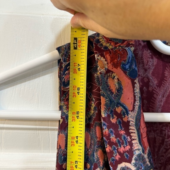 Free People Come See about Me Maxi Vest Boho Hippie Free Spirit Artsy Sz M Flowy - Picture 10 of 12